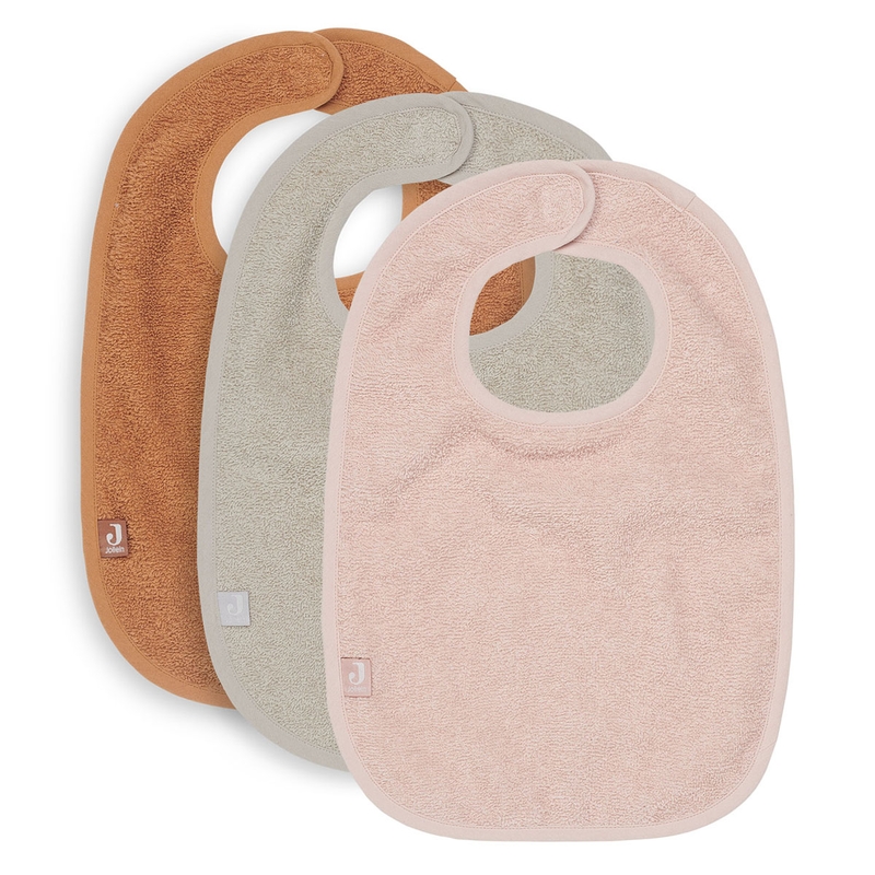 Lätzchen aus Frottee rosa/rost 3er Set