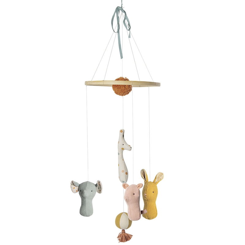 Leinen Baby Mobile &#039;Kuschelfreunde&#039; Tiere