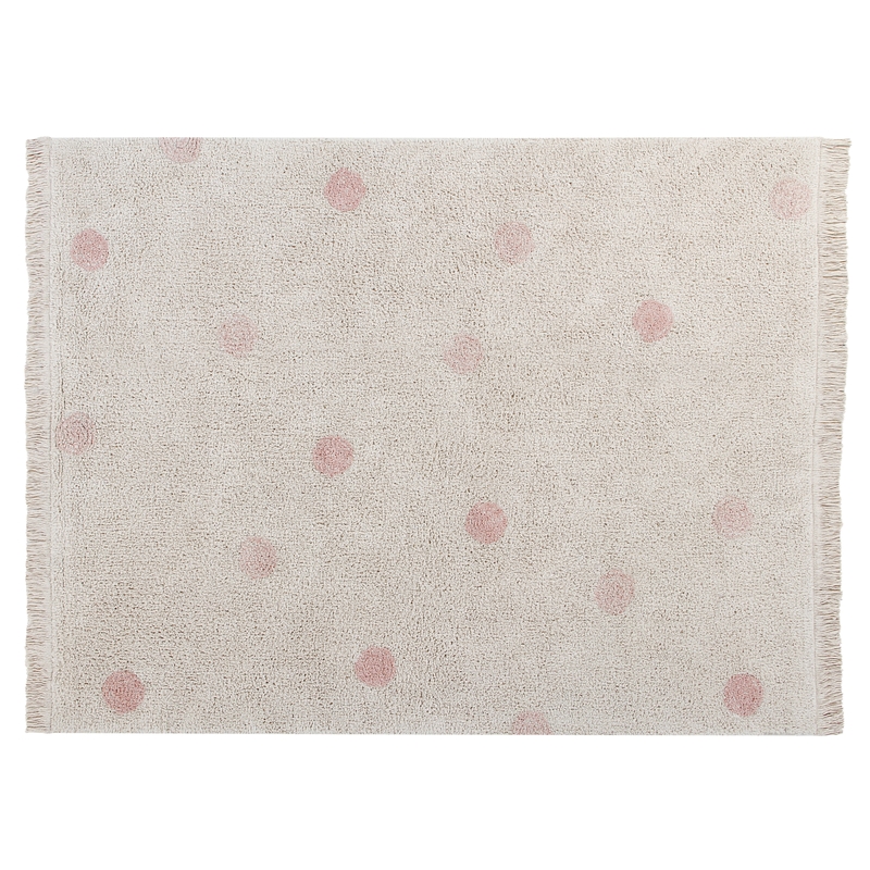 Teppich &#039;Hippy Dots&#039; creme/rosa 120x160cm