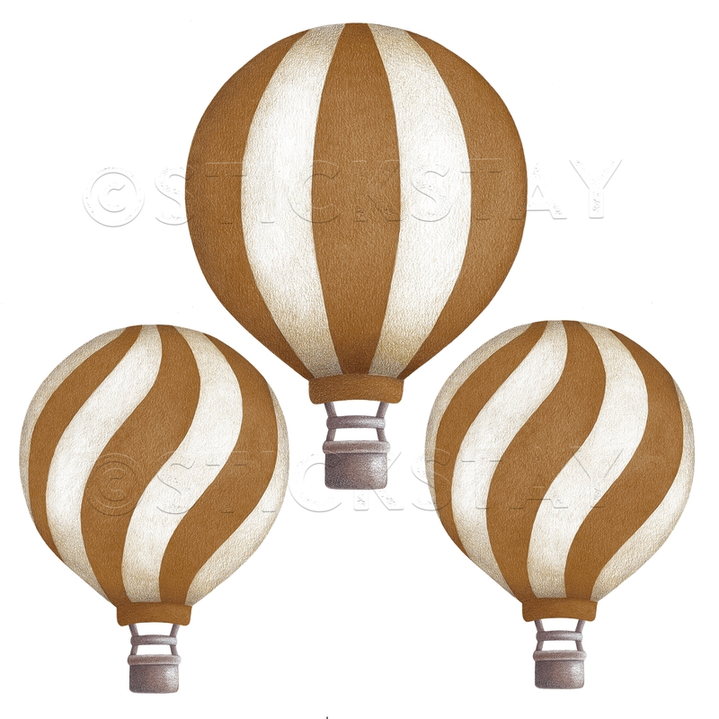 Wandsticker &#039;Heißluftballons&#039; camel 3D Optik