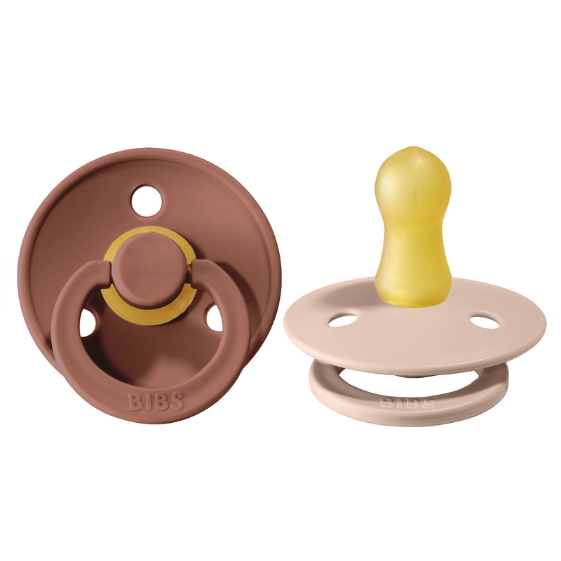 Schnuller &#039;Colour&#039; rund ziegel/puderrosa 0-6 M