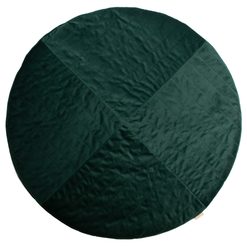 Spielmatte aus Samt jungle green rund 105cm
