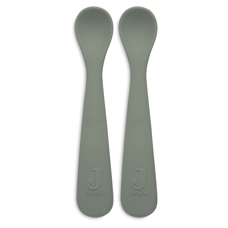 Löffel aus Silikon grün 2er Set