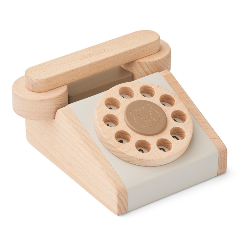 Spiel-Telefon aus Holz sandy ab 3 Jahren