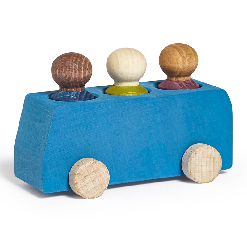Bus aus Holz blau ab 3 Jahren