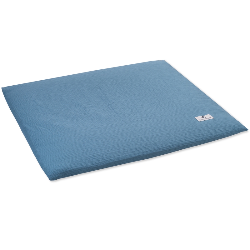 Wickelauflagenbezug 'Terra' Musselin blau