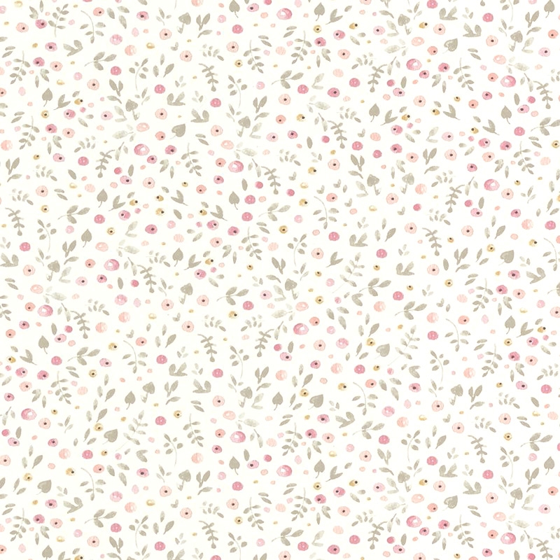 Blumentapete &#039;My Little World&#039; beige/rosa