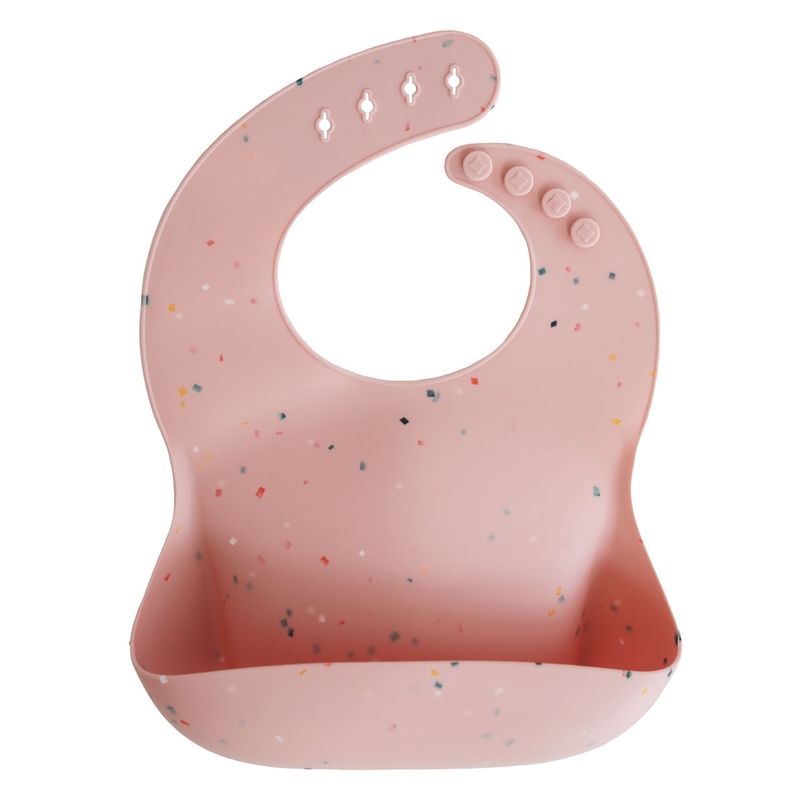 Lätzchen aus Silikon &#039;Confetti&#039; rosa
