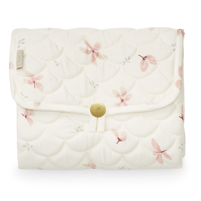 Bio Wickelunterlage &#039;Windflower&#039; creme/rosa