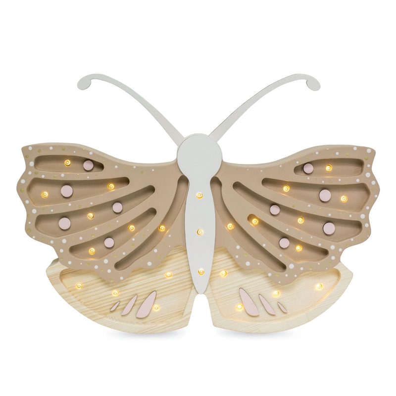 LED Kinderlampe &#039;Schmetterling&#039; beige dimmbar