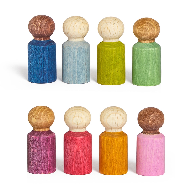Holzfiguren Männchen 8er Set ab 3 Jahren