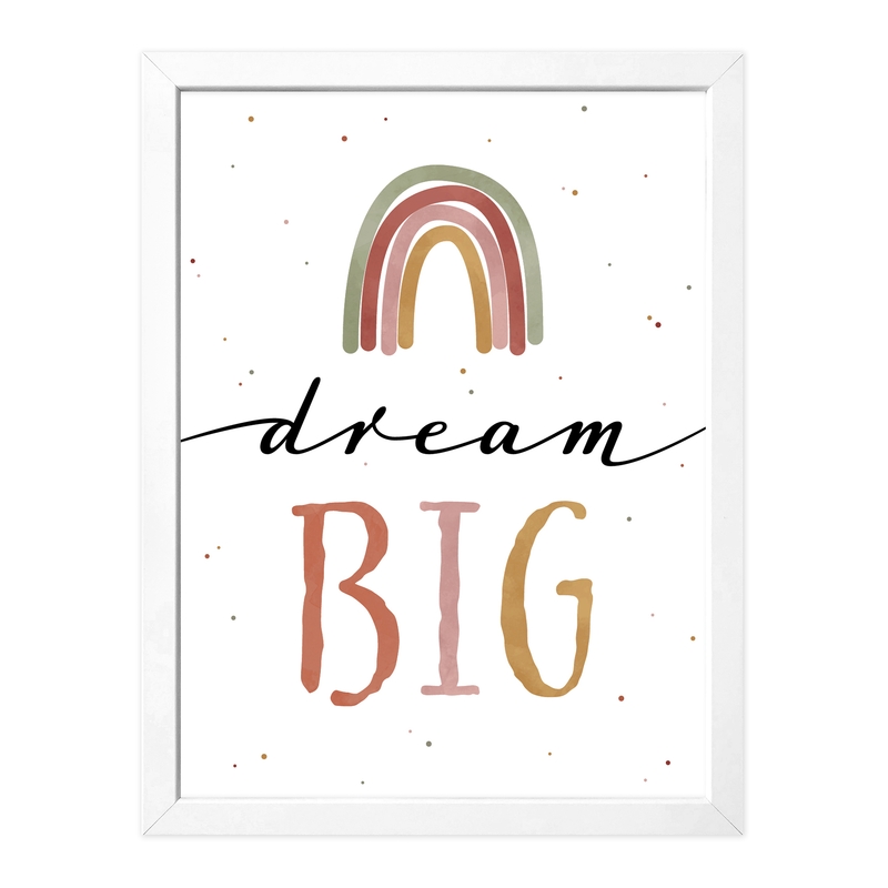Poster &#039;Dream Big&#039; rostrot 30x40cm
