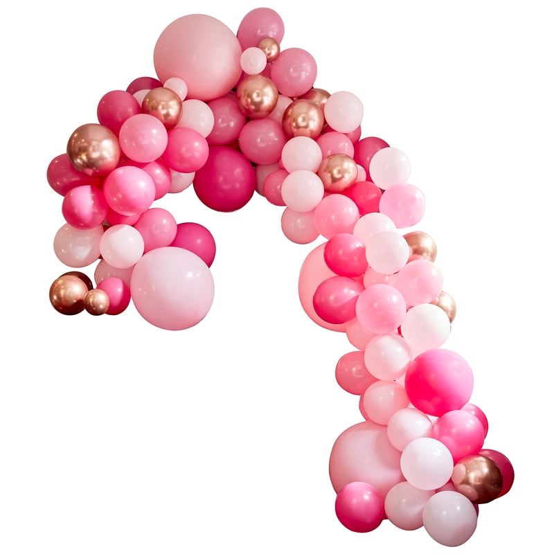 Ballongirlande &#039;Luxus&#039; rosa/pink 200-tlg.
