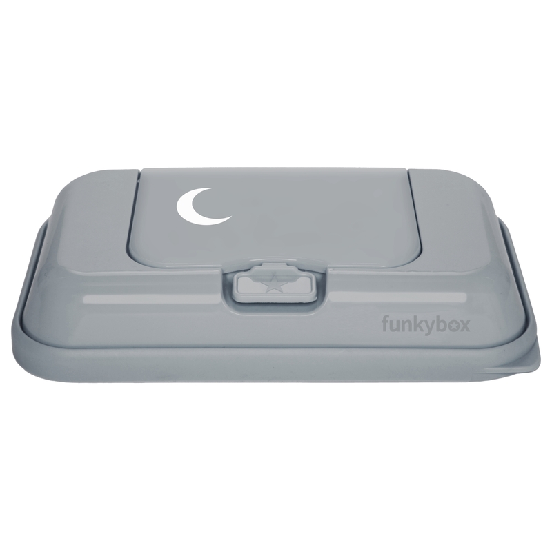 Feuchttücherbox To-go 'Mond' grau 21cm