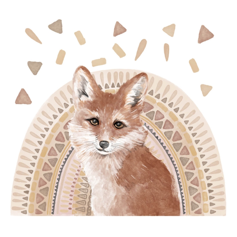 Wandsticker 'Fuchs' rost 16-tlg.