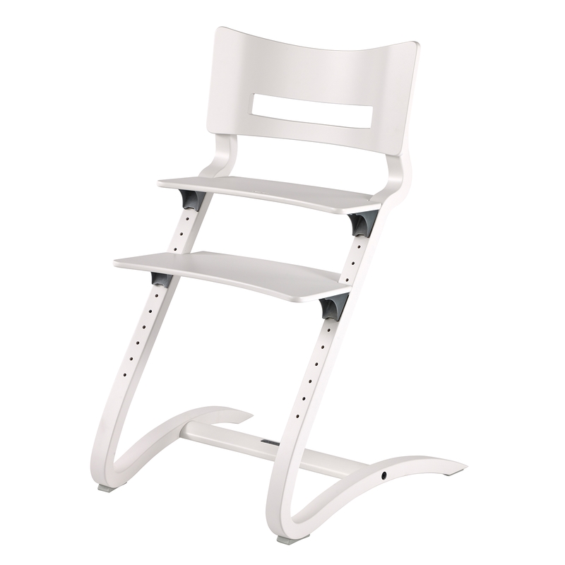 Hochstuhl mit Treppen Buche massiv weiß