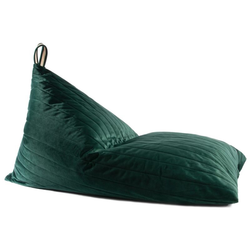 Sitzsack aus Samt jungle green ca. 115cm