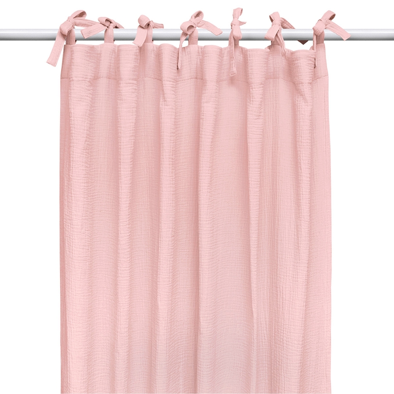 Bio Vorhang Musselin rosa H 240cm handmade