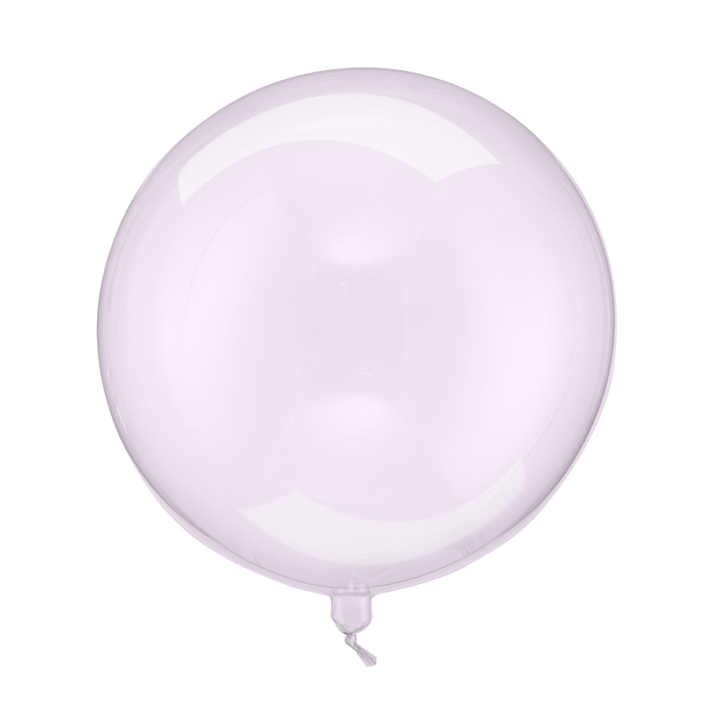 Folienballon transparent lila rund 40cm
