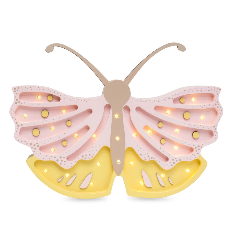 LED Kinderlampe &#039;Schmetterling&#039; gelb dimmbar