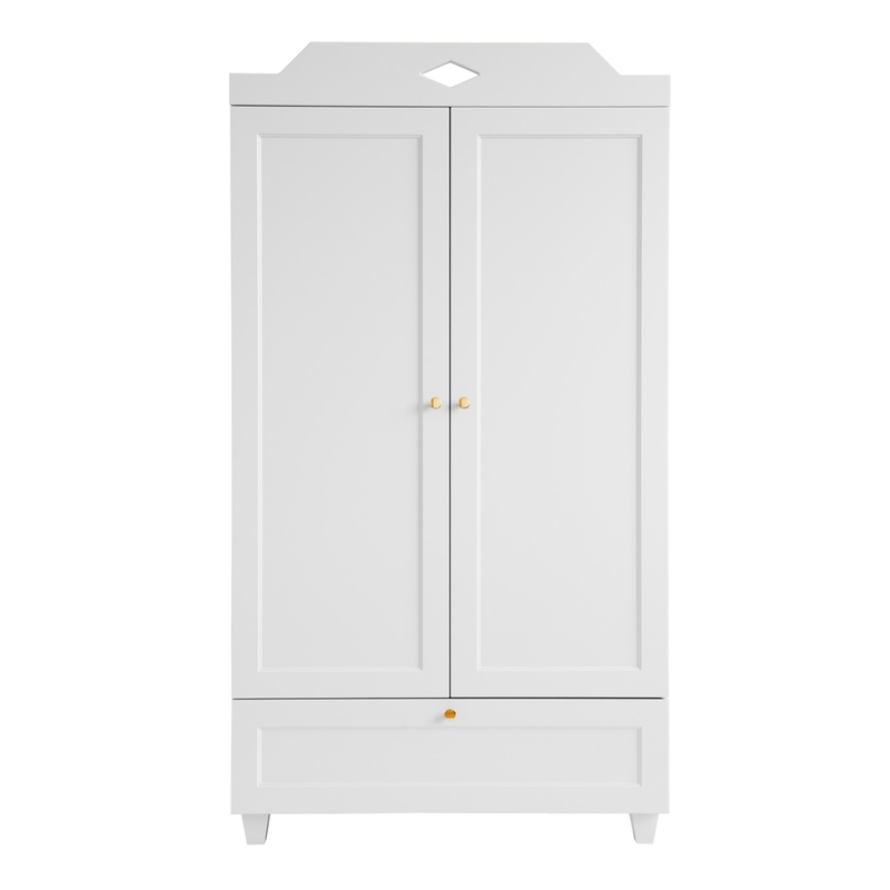 Kinderkleiderschrank 'Luca' Holz weiß