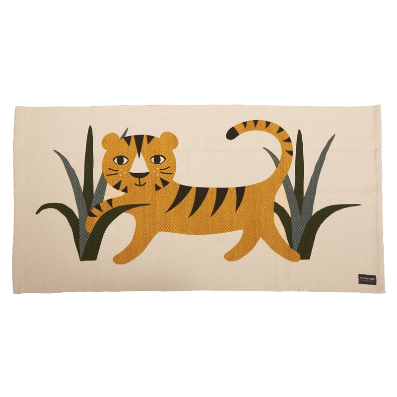 Kinderteppich &#039;Tiger&#039; beige/senf 70x140cm