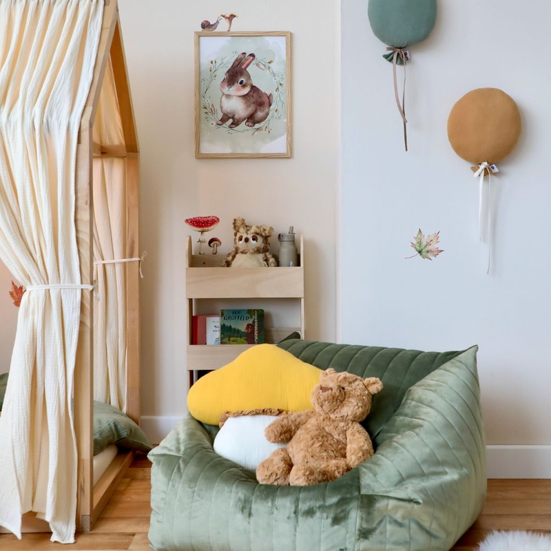 shop-the-look-waldtiere-kinderzimmer-hausbett-beige-gruen-camel-2306-4n2