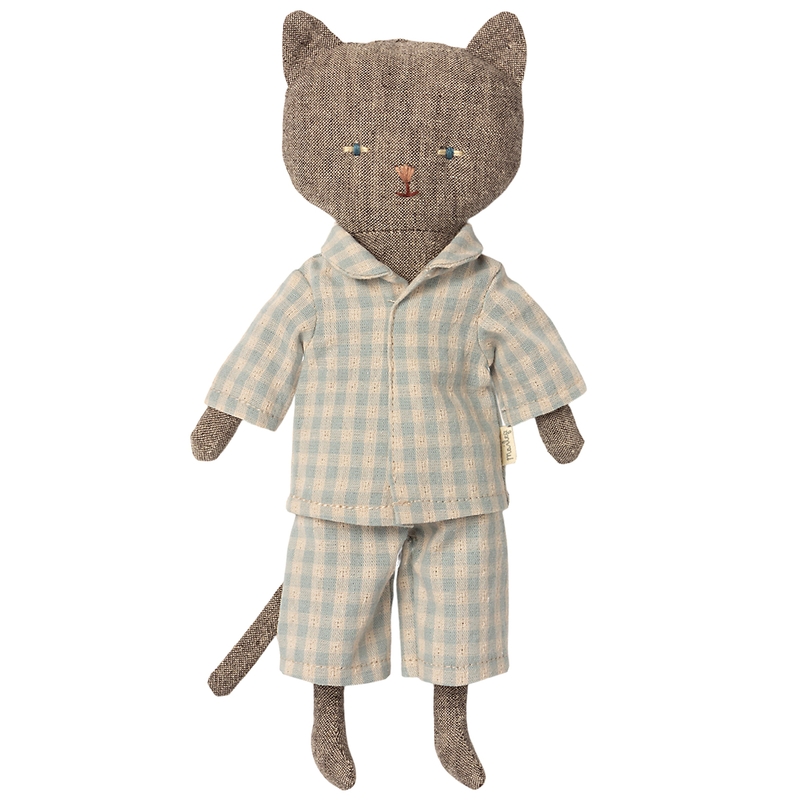 Kuscheltier Katze Leinen grau 24cm (Mini)