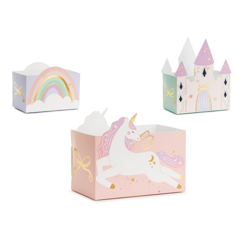 Party Snackboxen Einhorn rosa 6 S.