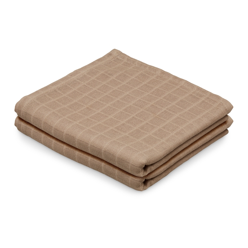 Bio Mulltücher camel 2er Set 70x70cm