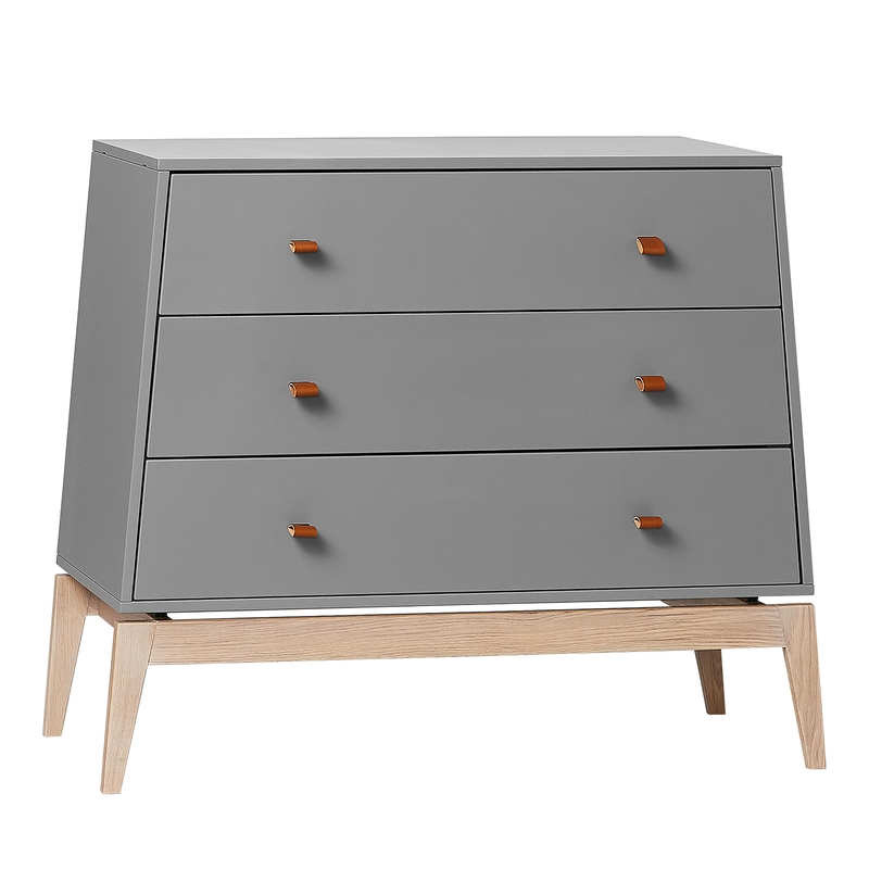 Kommode mit 3 Schubladen &#039;Luna&#039; Eiche grau