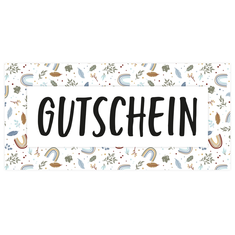 Gutschein &#039;Regenbögen &amp; Blätter&#039; ab 10€ (Versand per Post)
