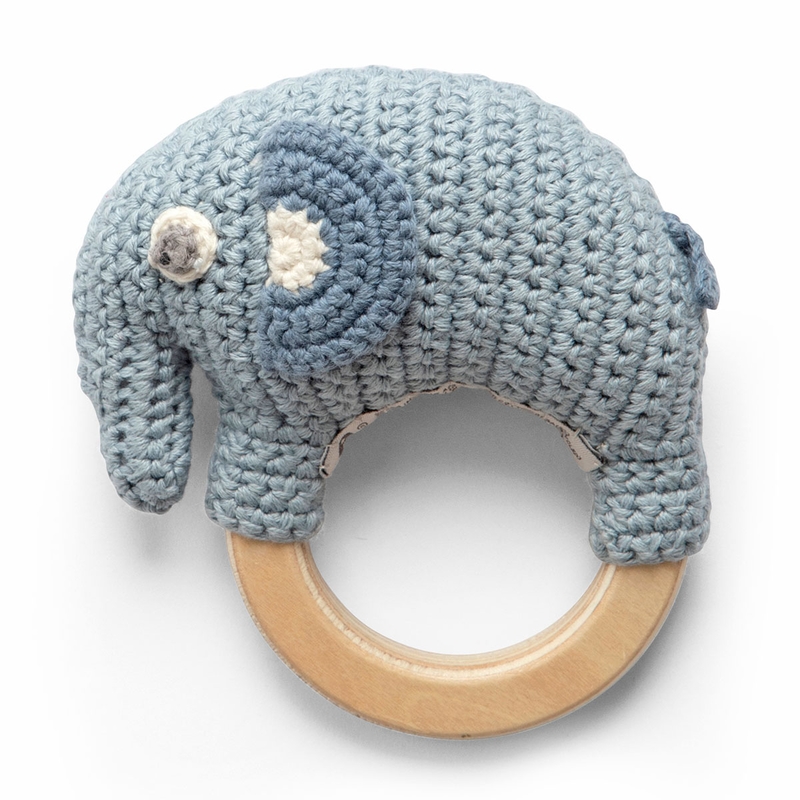 Häkel-Rassel 'Fanto Elefant' powder blue 16cm