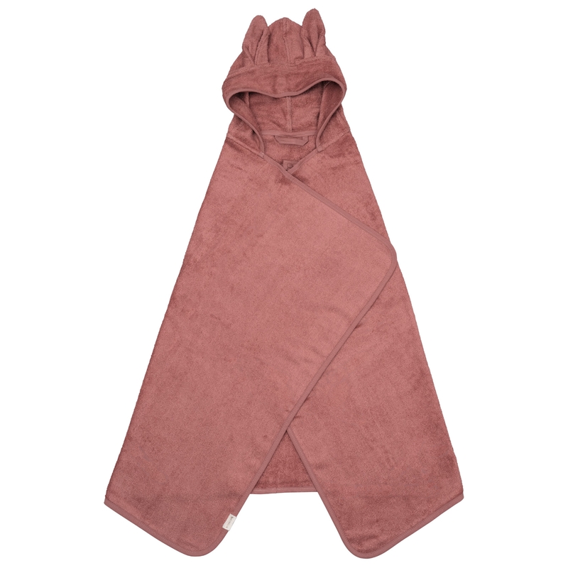 Wickeltuch 'Hase' Frottee mauve 75x120cm