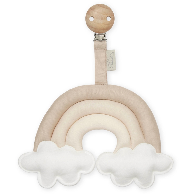 Kinderwagen Anhänger 'Rainbow' beige 17cm