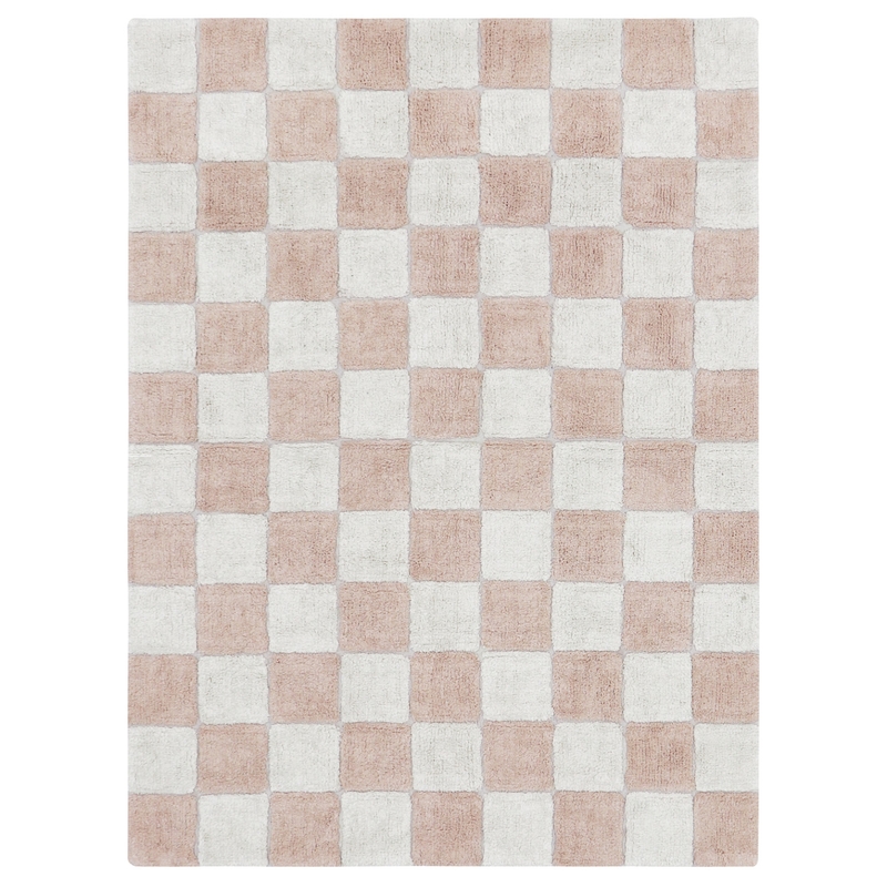 Teppich Karo altrosa 120x160cm waschbar