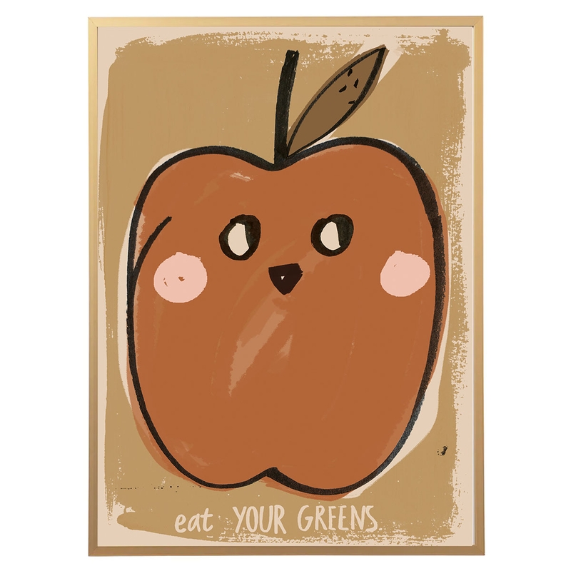 Poster 'Eat Your Greens' karamell 50x70cm