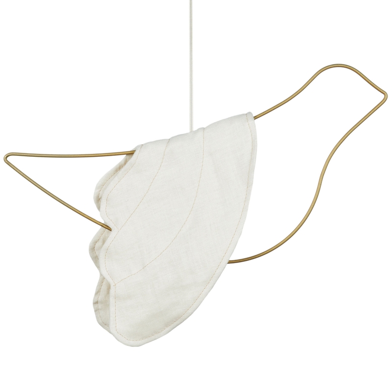 Organic Leinen Mobile &#039;Bird&#039; offwhite