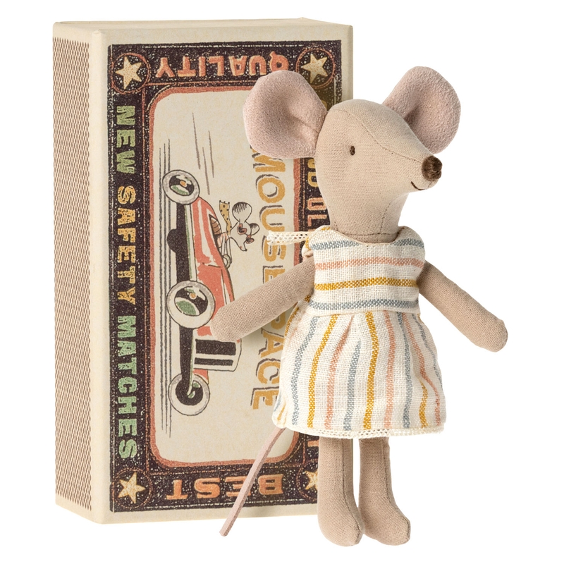 Große Schwester Maus in Schachtel 13cm (Micro)