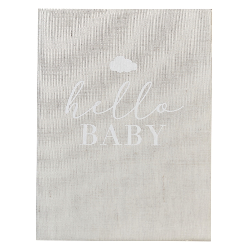 Babytagebuch &#039;Hello Baby&#039; aus Leinen