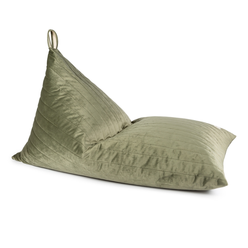 Sitzsack aus Samt olive green 115cm