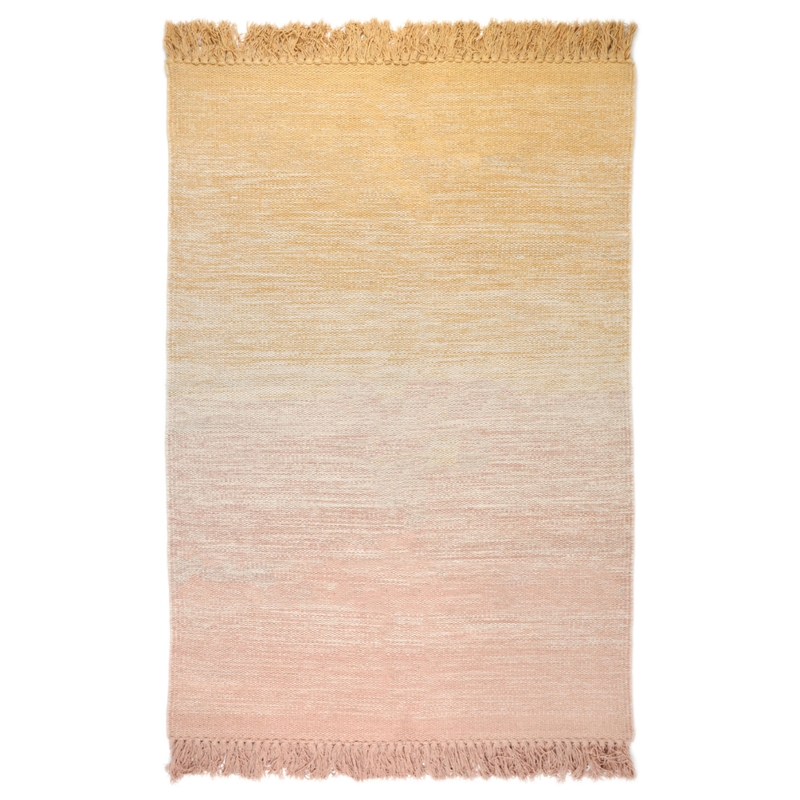 Teppich &#039;Farbverlauf Kirthy&#039; rosa/senf 100x150cm