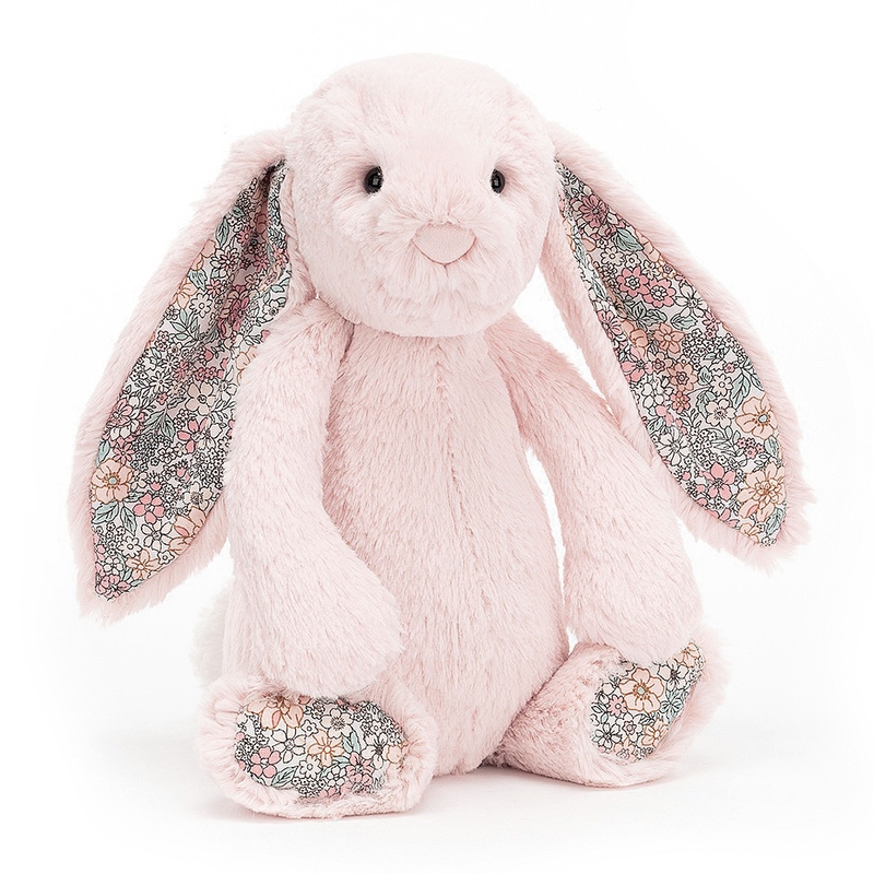 Kuscheltier 'Hase' Blumen puderrosa 31cm