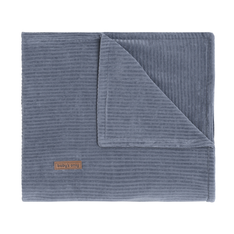 Kinderdecke &#039;Sense&#039; Samt blau 100x135cm