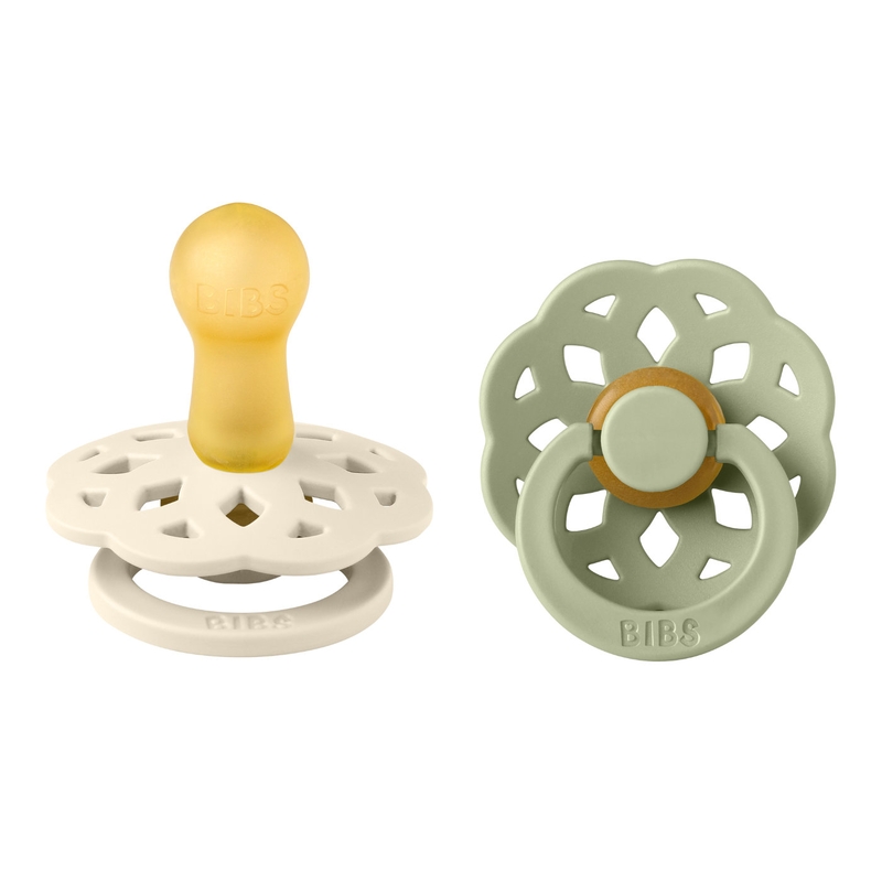 Schnuller &#039;Boheme&#039; creme/softgrün 0-6 M
