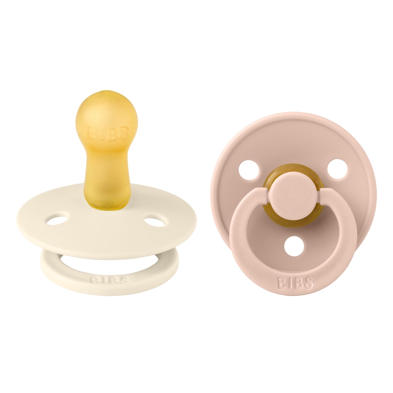 Schnuller &#039;Colour&#039; rund creme/puderrosa 0-6 M