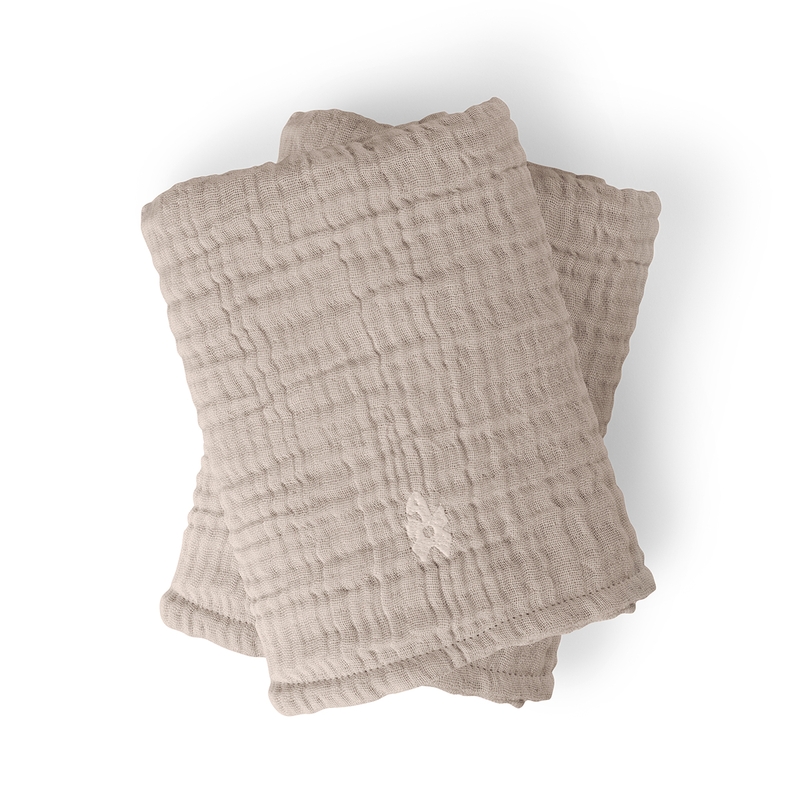 Bio Wickelunterlagen Musselin beige 2 Stk.