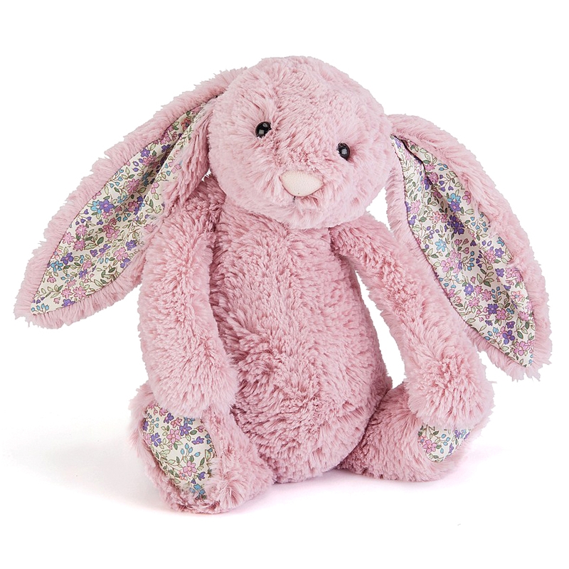 Kuscheltier Baby 'Hase' Blumen rosa 31cm