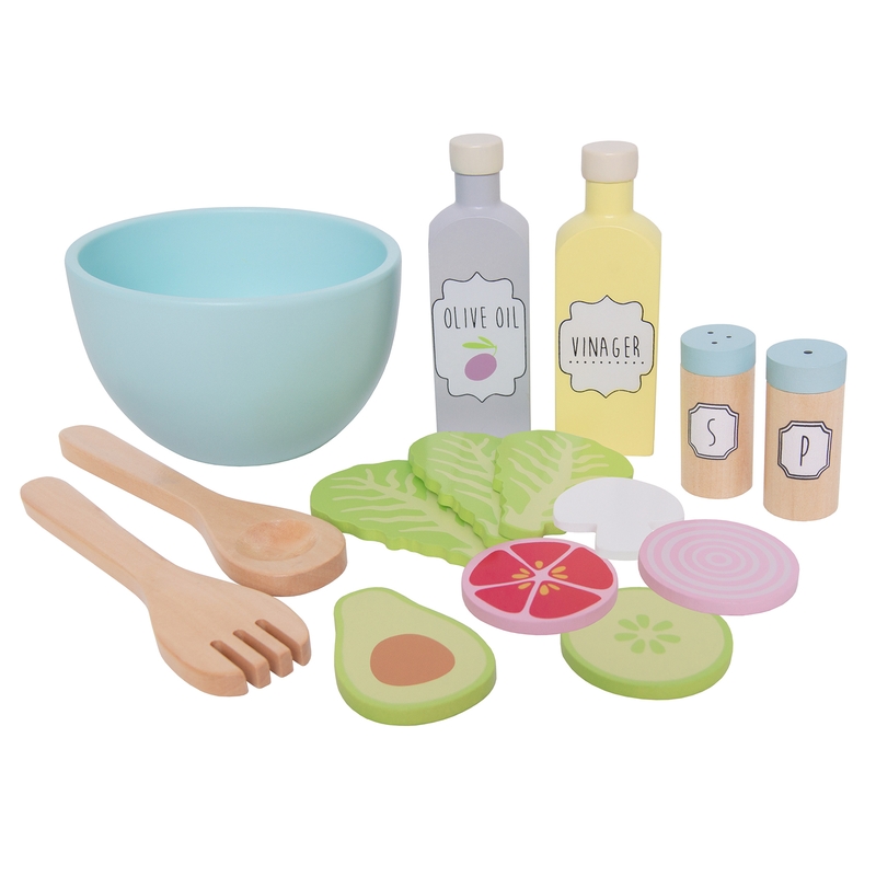 Salat-Set aus Holz 15-tlg. ab 2 Jahren