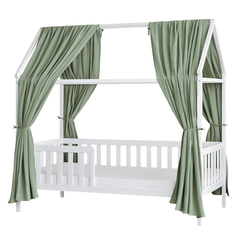 2er Set Bio Hausbett-Himmel khaki 350cm